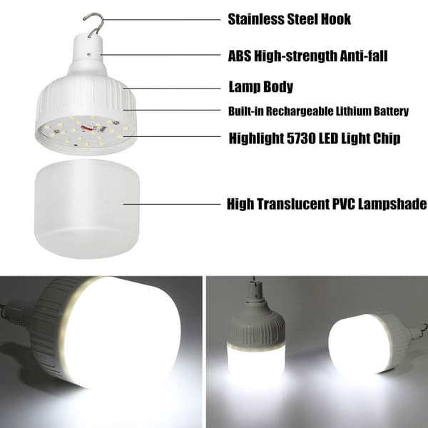 LED-leirin telttavalot USB-ladattavat käsiriippuvalot terassipuutarha grilli