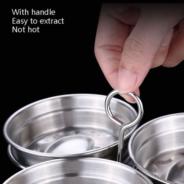 Y304 Barne Frokost Rustfritt Stål Eggkoker Husholdning Mini Multifunksjonell Eggdamper