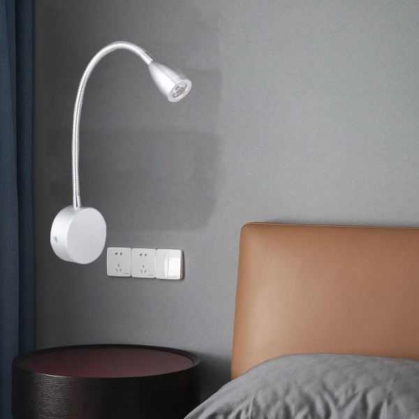 kosketushimmennettävä seinäkytkin, valkoinen valo, led-lukulamppu yöpöytälamppu / valot kirjan lukemiseen sängyssä