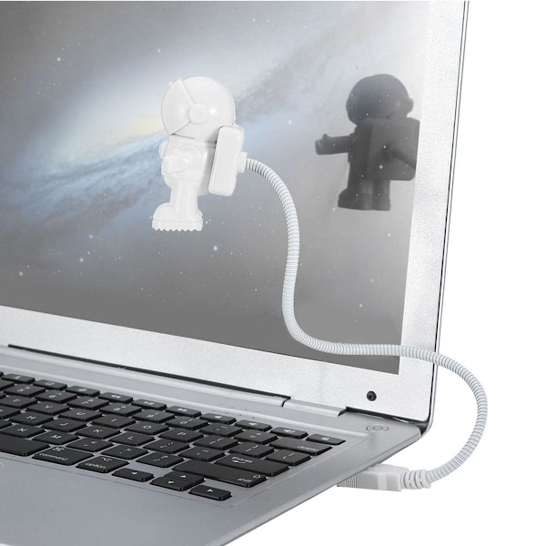 Bärbar tecknad astronaut USB LED-lampa flexibel KLB
