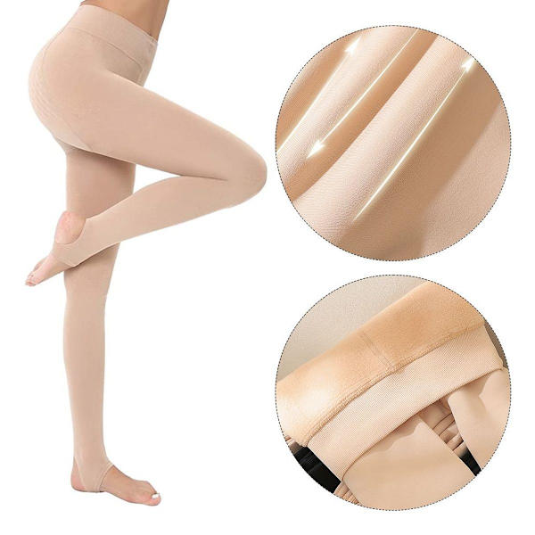 Vintertermiska tights med hög midja och elasticitet, ogenomskinliga KLB