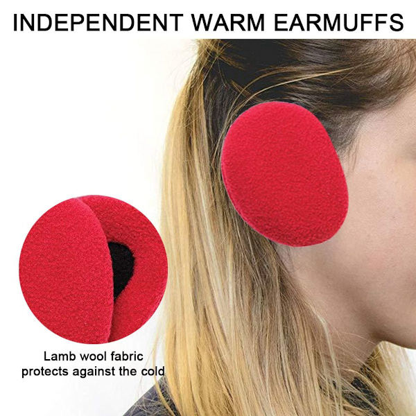 Earbags Bandless Korvalämmittimet/Korvasuojat Talvi Korvalämmittimet Miehille Punainen