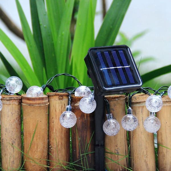 Solcells drivna 30 LED bollsträngslampor för hemträdgård KLB