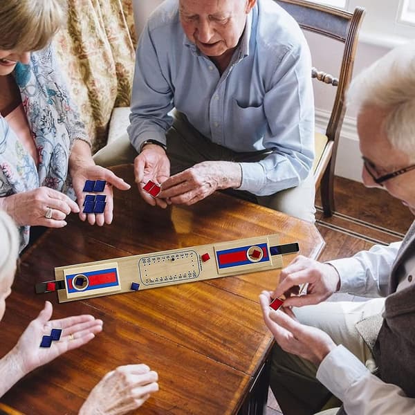 Klassisk bord cornhole sæt, bærbare mini corn hole brædder og 8 bønnesække KLB