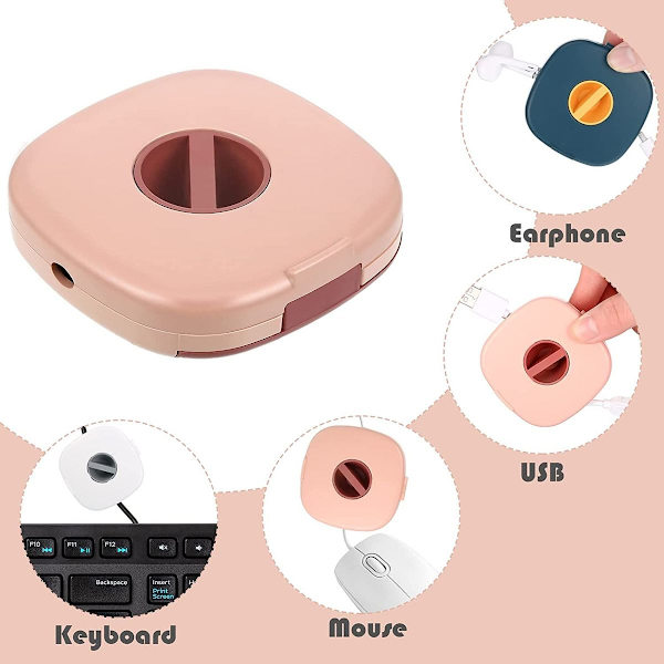 6 stk. kabelhåndtering kabel med nordisk rosa KLB
