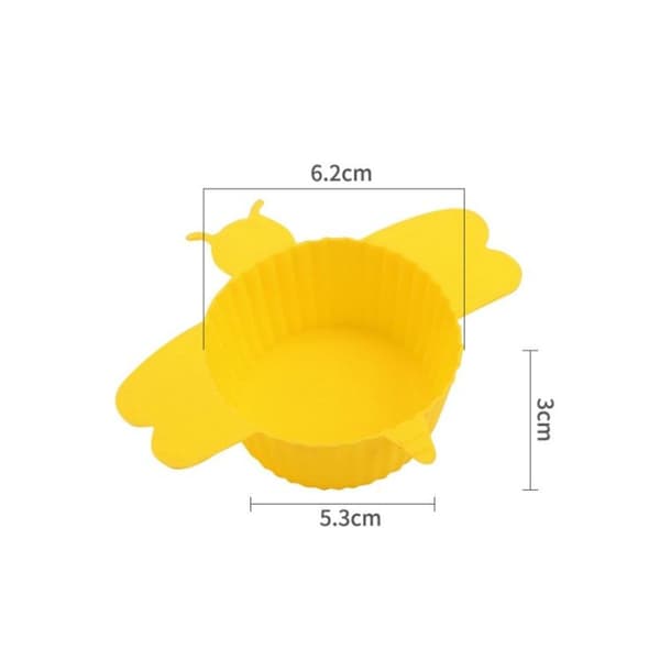 10-pack bi-formade runda kakformar i silikon, muffinsformar, bakformar för äggpajer