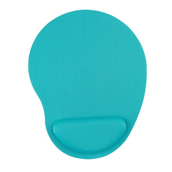 Kontormusematte med gelhåndleddsbeskyttelse. Spillmusematte. Hvit blå