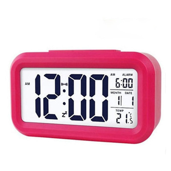 LED Digital Väggklocka - Bakgrundsbelysning, Snooze, Elektronisk Bordsur