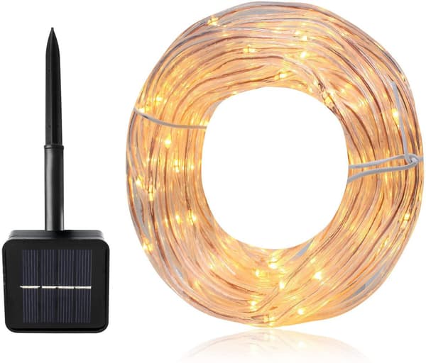 12M 100 LED Solar String Light Vanntett IP68 Solar String Lights Utendørs Julelys Utendørs for Fest og Jul