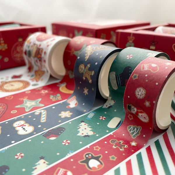 Juletape sett, juletape, for bullet journal,