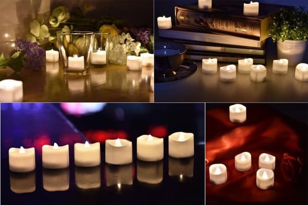 Flammeløse stearinlys, LED-stearinlys, batteridrevne stearinlys