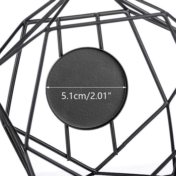 Tealight-hållare ljusstake metall - set om 2 geometriska tealights KLB