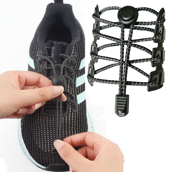 Alphapace Pace Locks elastiske snørebånd, snørebånd uden snørebånd, slip-on sc KLB