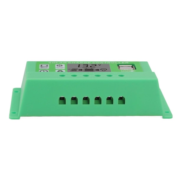 Grøn PWM solcelleladeregulator, stort LCD-display KLB