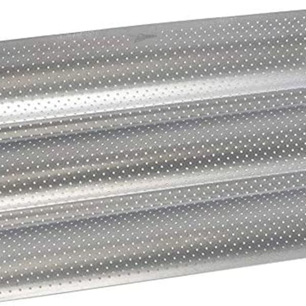 Non-stick baguette bageplade, baguettebakke, 3-baguettebakke med perforering
