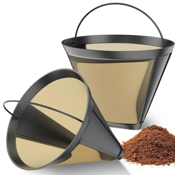 Återanvändbara kaffefilter, nätkaffefilter (2 stycken,