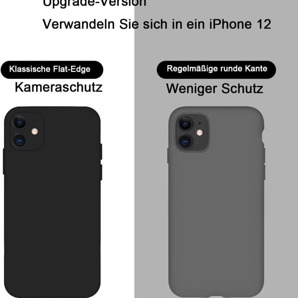 iPhone 11 Fodral, Silikon [Kantiga Kanter] & [Kameraskydd] Förbättrat