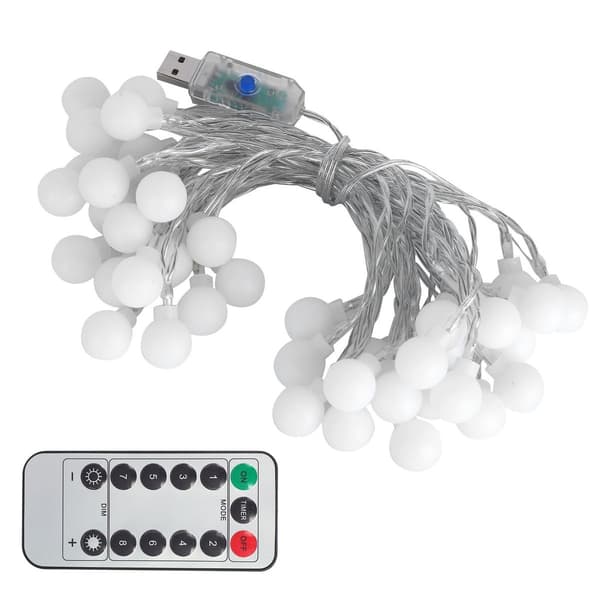 40LED Globe Ball String Lights 6M USB dekorative hengende lys KLB