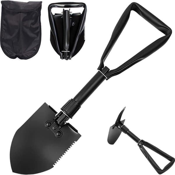 Camping Multifunktionell Fällbar Spade, Avtagbar Bärbar Spade Kit, Spade KLB