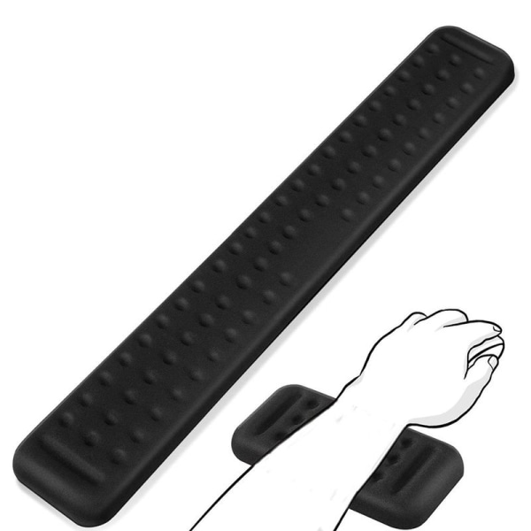 1 sæt sort memory foam computer tastatur håndledsstøtte