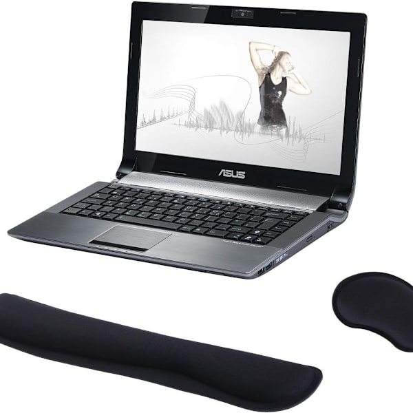 Handledsstöd set för tangentbord och mus. Handledsstöd med minne KLB