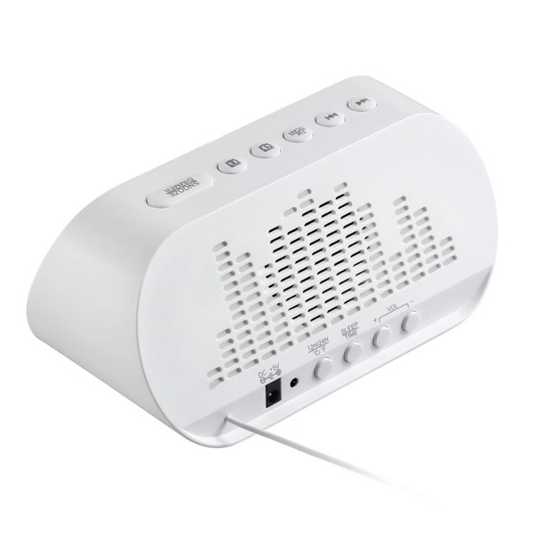 Dubbel USB-laddningsbar väckarklocka Smart trådlös radio LCD temperaturklocka - Europeisk