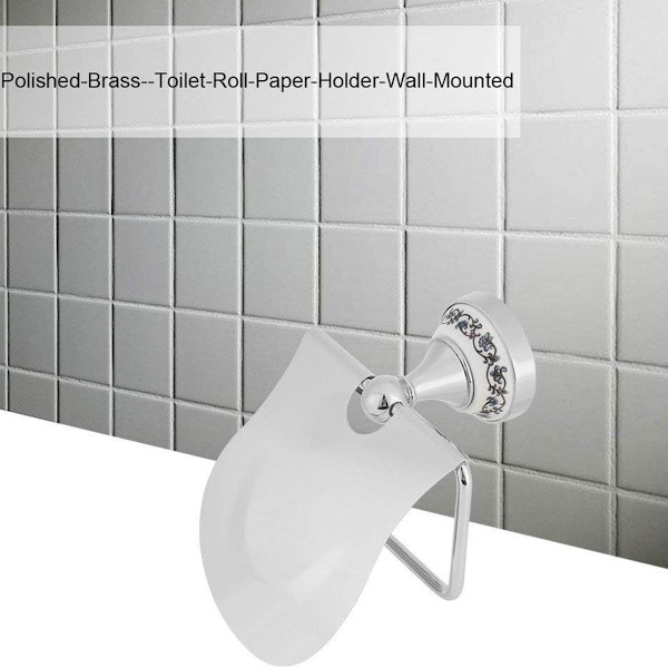 Klassisk toiletpapirholder til badeværelset med vandtæt, vægmonteret facade