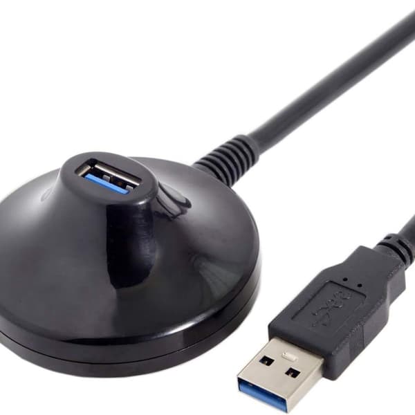 USB3.0 hann til hunn forlengelseskabel med USB-base