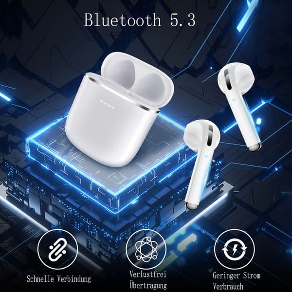 Bluetooth In-Ear-hörlurar, Trådlösa Bluetooth 5.3 HiFi Stereo-hörlurar