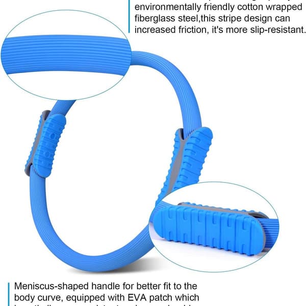 Pilates ring med pude, 38 cm diameter, egnet til Pilates, yoga, KLB