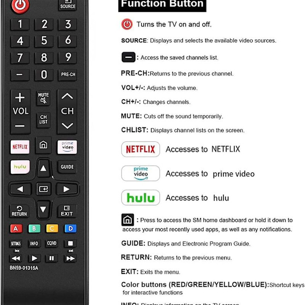 Universalfjärrkontroll för Samsung Smart TV