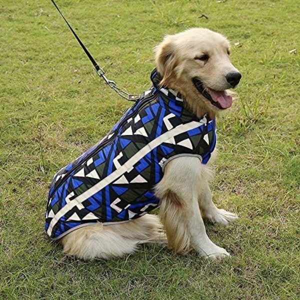 Pet Cat Coat,Varme Vinter Hunde Jumpers Hunde Jakker Vest Vindtæt Vinterdragt Hundetøj Outfit med Blue Hole Harness