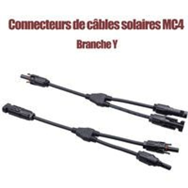 MC4 solcelletilkoblingskabel, fotovoltaisk tilkoblingskabel, Y-formet, IP67 vanntett, SA3