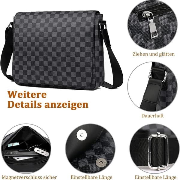 Herr Crossbody Bag Checkerboard Stor Pendlarryggsäck