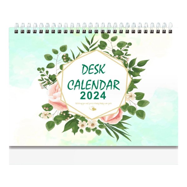 2024 Skrivebords Kalender-Stående Flip Skrivebords Kalender 2024, Januar 2024-December Stil2 KLB