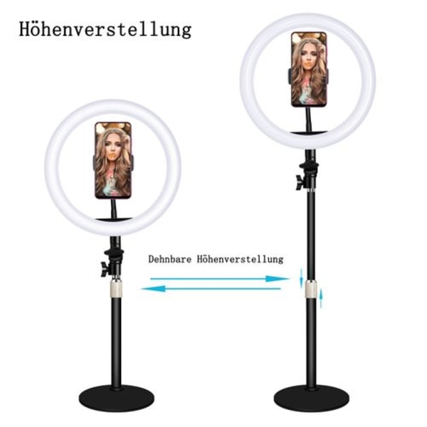 Ringlys for bærbar PC, 10 tommers dimbar skrivebordslampe med