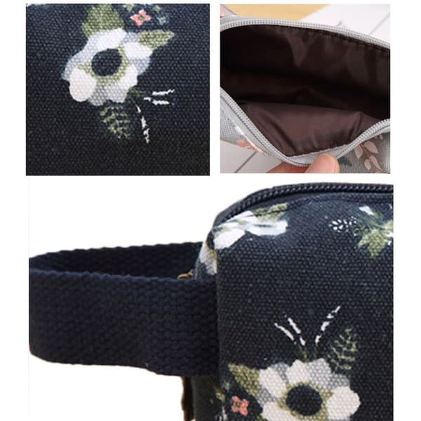 Pencil Case Stor Kapacitet Lærred Pen Pose Støtteform 2 KLB