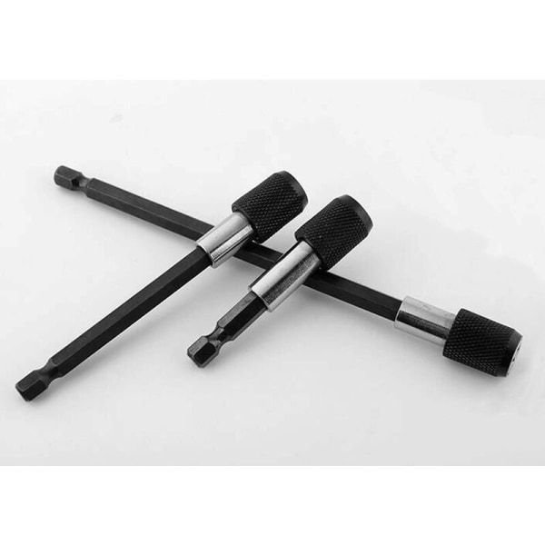 3 stk magnetiske skrutrekkerbits med sekskantet skaft (60 mm/100 mm/150 mm) og 105 graders vinkelforlengelsesadapter for elektrisk skrutrekker KLB