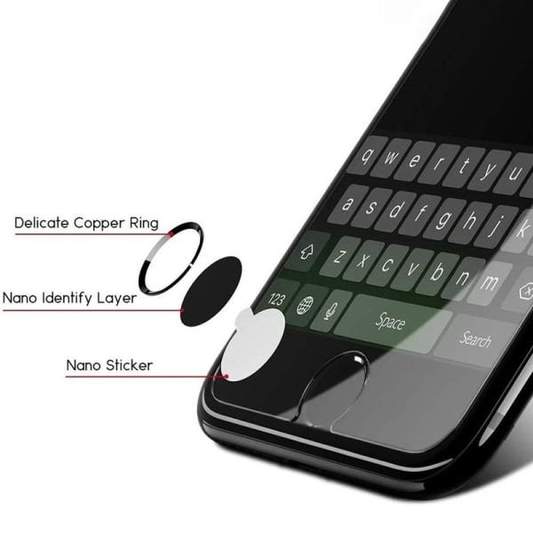 Pakke med 4 iPhone-knapklistermærker Understøtter fingeraftryksgenkendelse