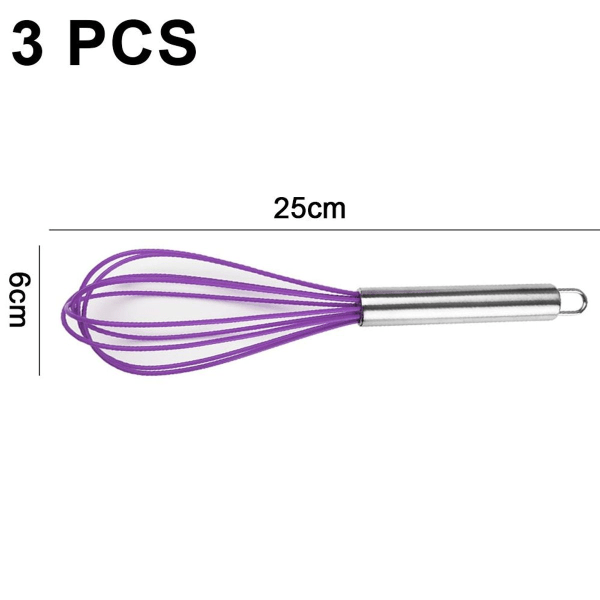 Silikoninen pallovispilä, maito- ja vispiläsekoitin, Heat Purple KLB