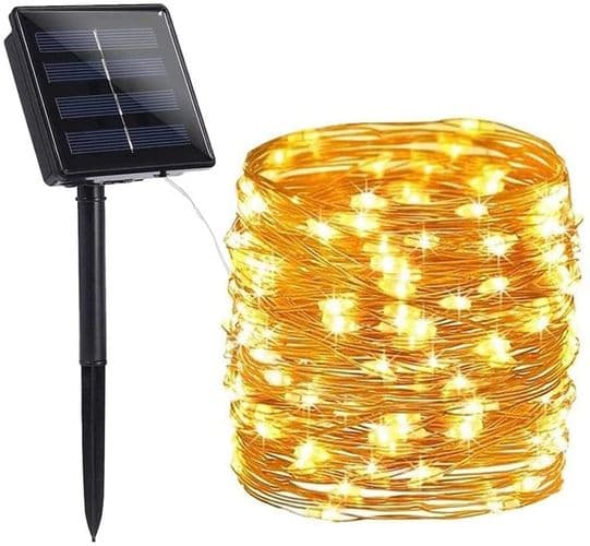Solcellsdrivna julsträngar utomhus, BrizLabs 24M 240 LED varmvit