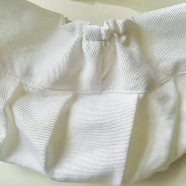 Hvid unisex kokkehat med elastisk bånd Køkkenhatte Bagerkasketter Komfortabel Holdbar Blød køkkenkasket til mænd Kvinder