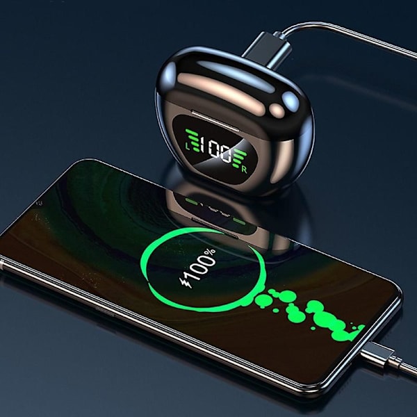 Trådløse ørepropper Bluetooth-hodetelefoner, LED-strømindikator