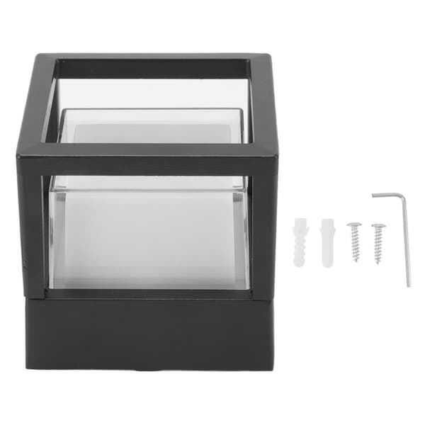 Vedenpitävät LED-seinävalot, musta kuori, terassin aita KLB