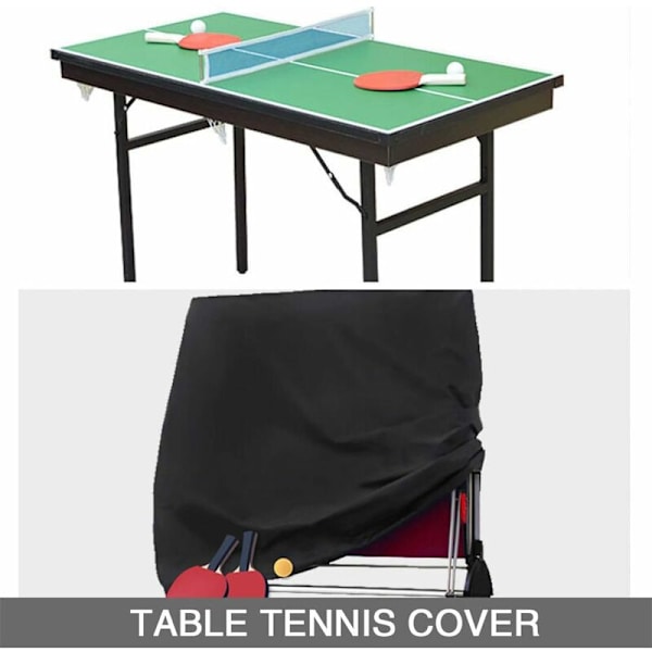 Premium bordtennisdeksel vanntett bordtennisbord for utendørs og innendørs grønn (185 × 70 × 165 cm) KLB
