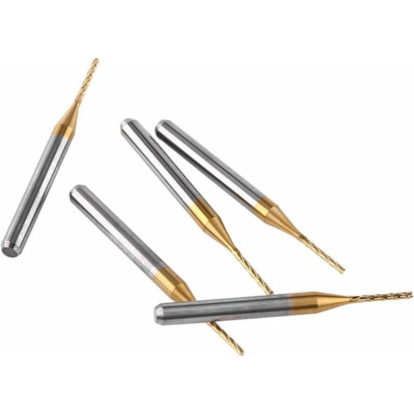 10 stk. Wolframcarbid End Mill Titanium Coat Fræsning Gravering Bits Roterende Fræsere Sæt 3.175mmx1mm KLB
