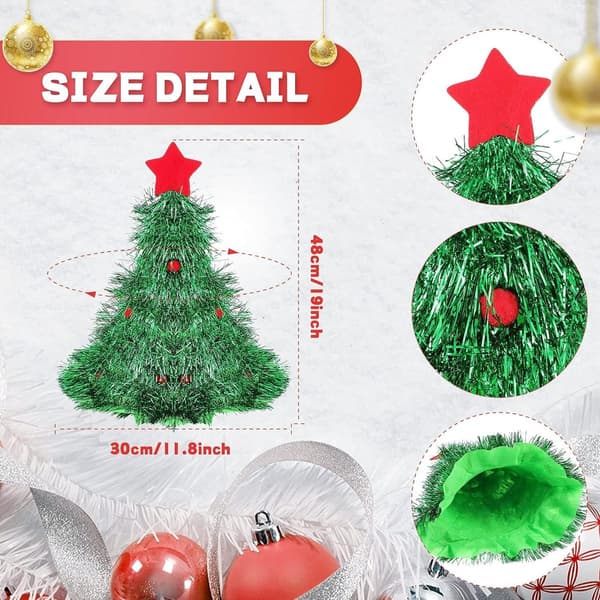 4-pack julgranshattar, roliga julgransformade tomteluvor KLB