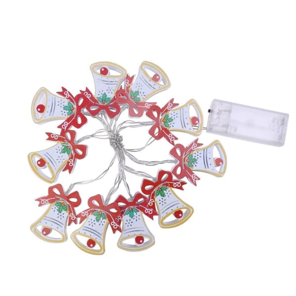 10LED Julgransljus Batteridriven Heminredning Liten Klocka 1,15m KLB