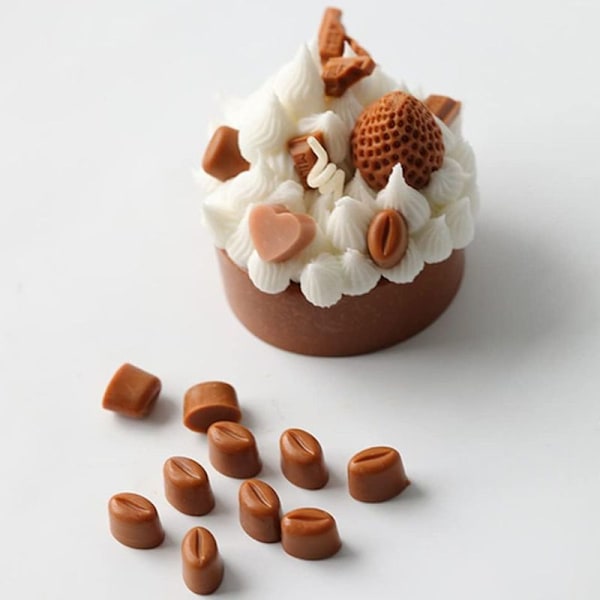 55 håls silikon kaffeböna form choklad godis isbit bricka