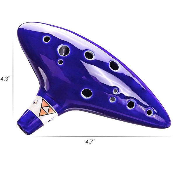 Ocarina 12 hål Ocarina Alto C Ocarinas Spela Blå KLB